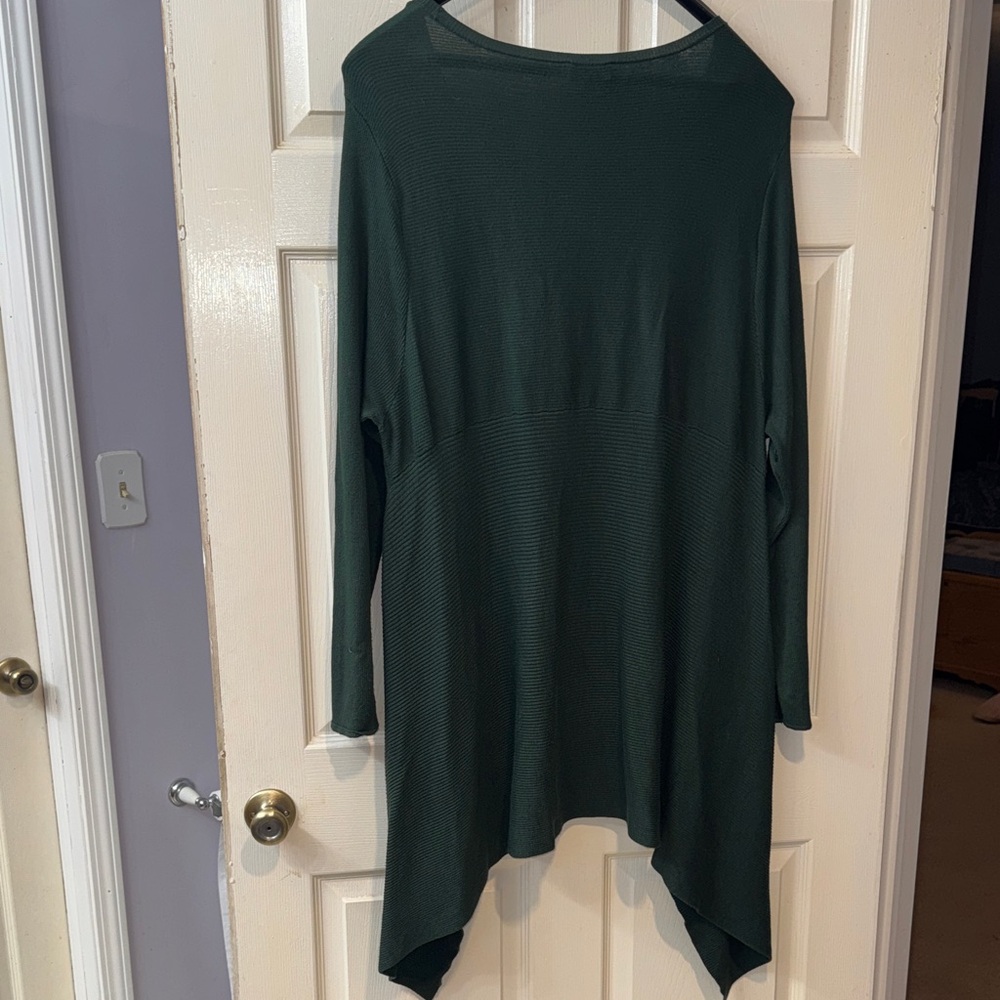 Elegant Ryan Wythe Forest Green Textured Sharkbite Sweater 4X Cozy & Warm - Picture 3 of 7